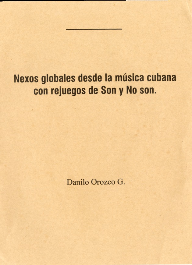 Nexos globales desde la música cubana con rejuegos de son y no son - Cover Page